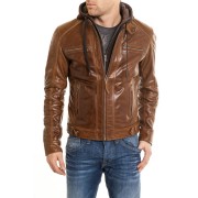 Sp Hoodies Leather Jacket